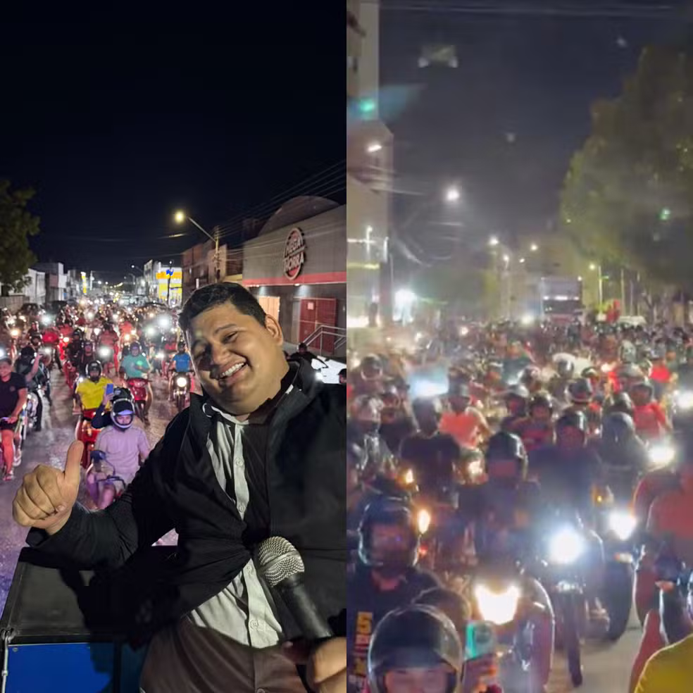 Influencer arrasta multidão em carreata de campanha fictícia em Mossoró